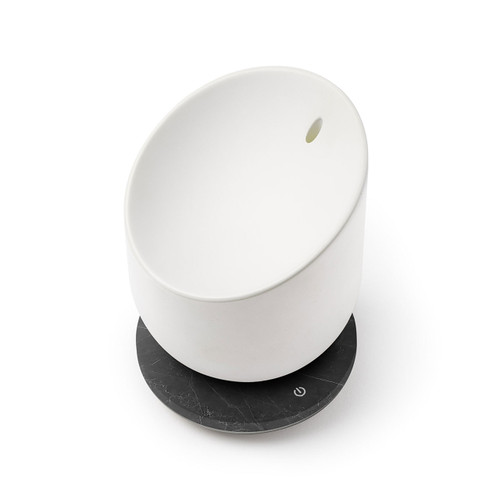 LEXON Miami Scent Aroma Diffuser Gunmetal/Black Marble | the design gift shop