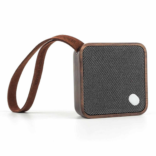 GINGKO Mi Square Pocket Bluetooth Speaker Walnut Wood | the design gift shop