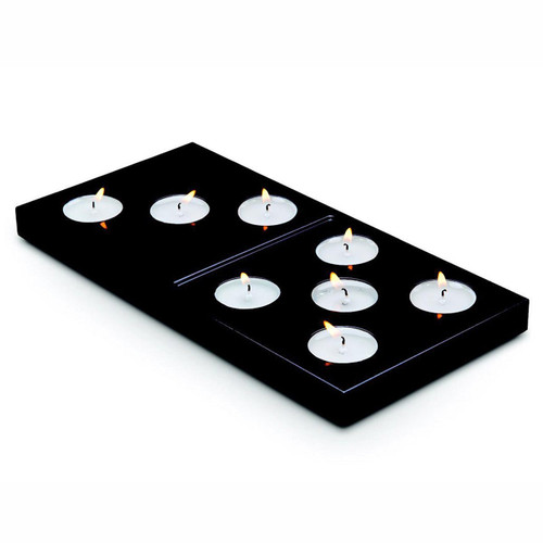 Peleg Design Domino Tea Light Candle Holder Black | the design gift shop