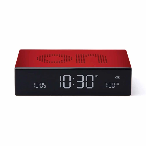 LEXON Flip Premium alarm clock Red | the design gift shop