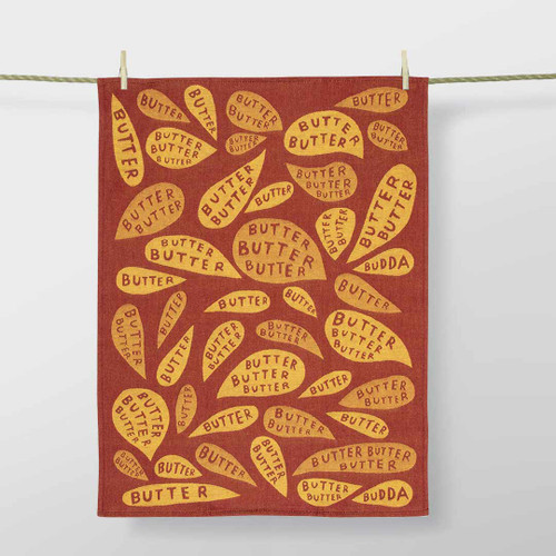 'Butter Butter Butter' dish towel on clothesline by Blue Q | the design gift shop