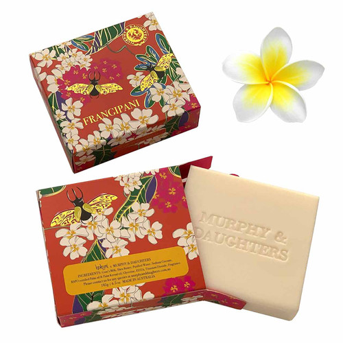 MURPHY & DAUGHTERS Frangipani Boxed Soap 185 grams | the design gift shop