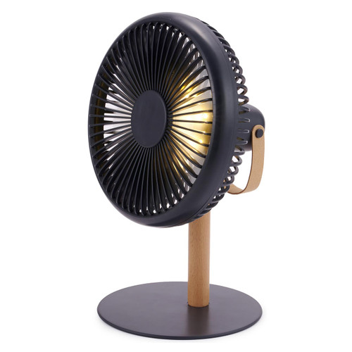 GINGKO BEYOND Portable/Detachable Desk Fan/Light Dark Grey with light | the design gift shop