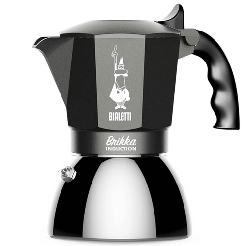 BIALETTI Brikka  Induction Black 4 Cup Espresso Coffee Maker | the design gift shop