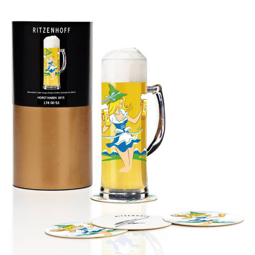 Ritzenhoff Beer Seidel Beer Maiden by Horst Haben. Shop it at the design gift shop.