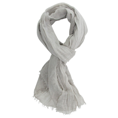 Lightweight 100% cotton pastel grey scarf by Annabel Trends