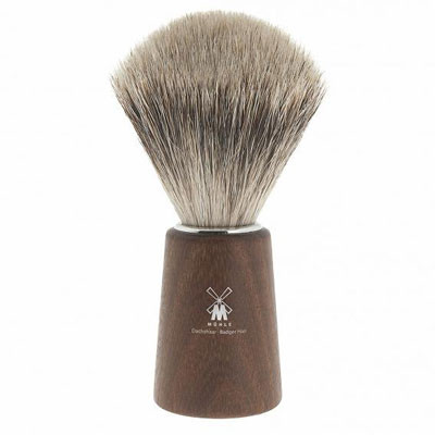 Muhle Shaving Basic H24 shaving brush, fine best badger hair, handle Acacia wood