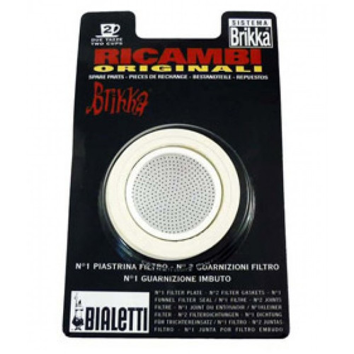 Bialetti gasket seal and filter kit for Brikka 2 cup coffee maker