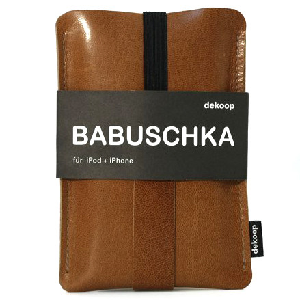 DEKOOP iPhone 3 & 4, iPod & Blackberry Case | Babuschka Leather Brown
