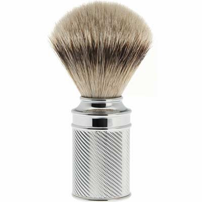 MUEHLE shaving brush M89, silver tip badger hair, chrome handle
