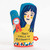 Front view of the Blue Q oven mitt with the slogan "Most Likely to Microwave".