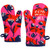 Front and rear views of an oven mitt by BlueQ with the slogan "Dear Wine, Yes".