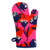 Rear view of an oven mitt by BlueQ with the slogan "Dear Wine, Yes".
