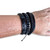 Men's Republic Black Chronograph Watch & 4 Bracelets Gift Set | the design gift shop
