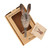 Wildlife Garden Mountain Hare hand-carved wall hook presented in its sustainable brown cardboard gift box.