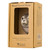 Wildlife Garden Seal wall hook presented in its natural cardboard gift box with a viewing window, showing the handcrafted wooden seal head inside.