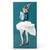 Tissue-up girl marie antoinette teal tissue holder — front view with flying-skirt tissue effect.