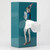 Teal marie antoinette tissue-up girl standing upright showing side and skirt opening.
