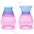 Peleg Design Twotone Vase in pink and blue showing wide and narrow openings side by side