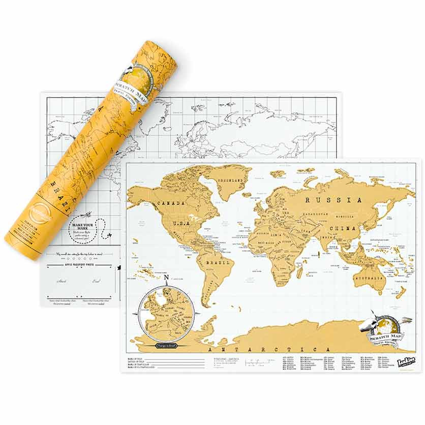 Scratch World Map - Travel Edition | the design gift shop