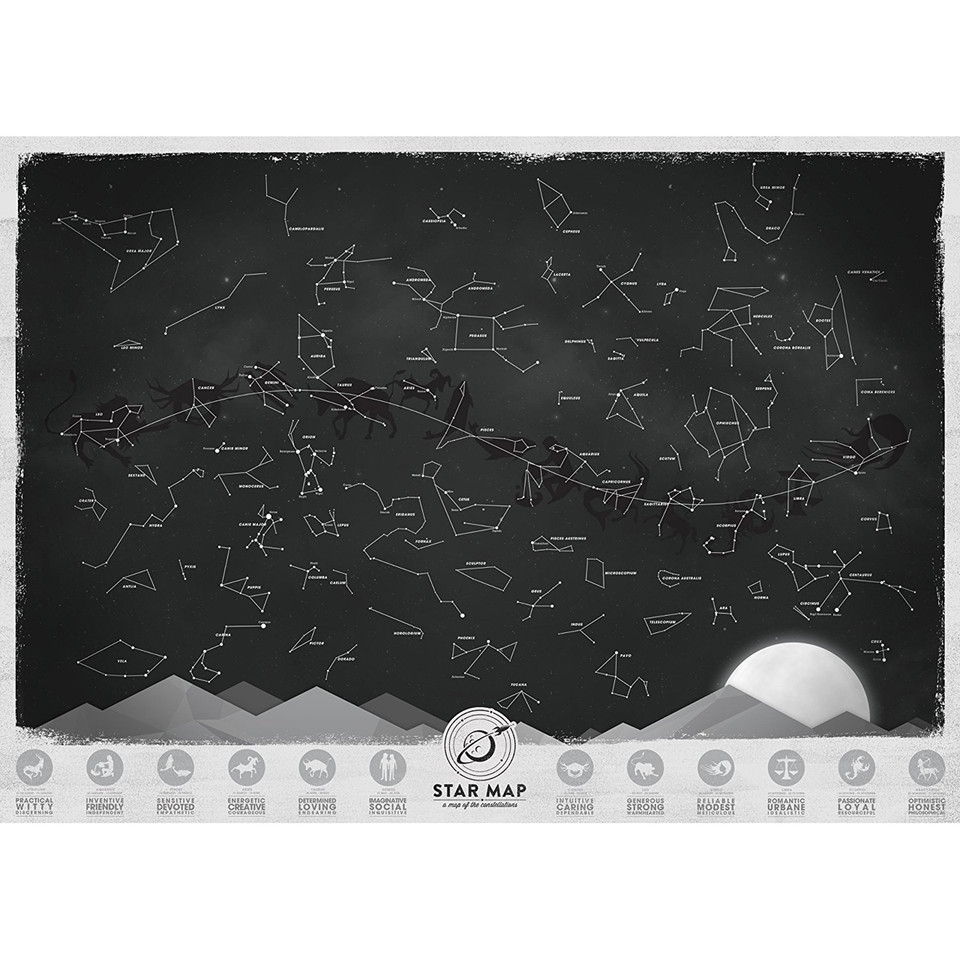Luckies of London glow-in-the-dark Star Map | the design gift shop