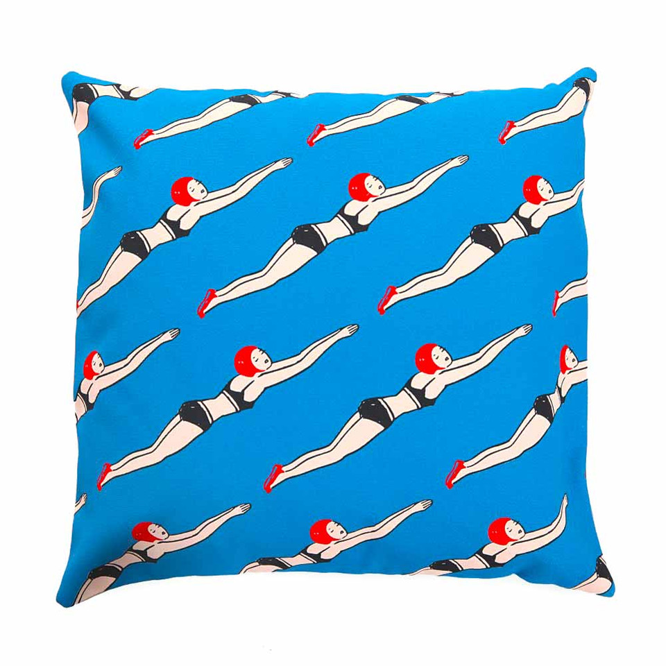 Cushion Cover 'Swimmers' by Jean-Vier | The Design Gift Shop