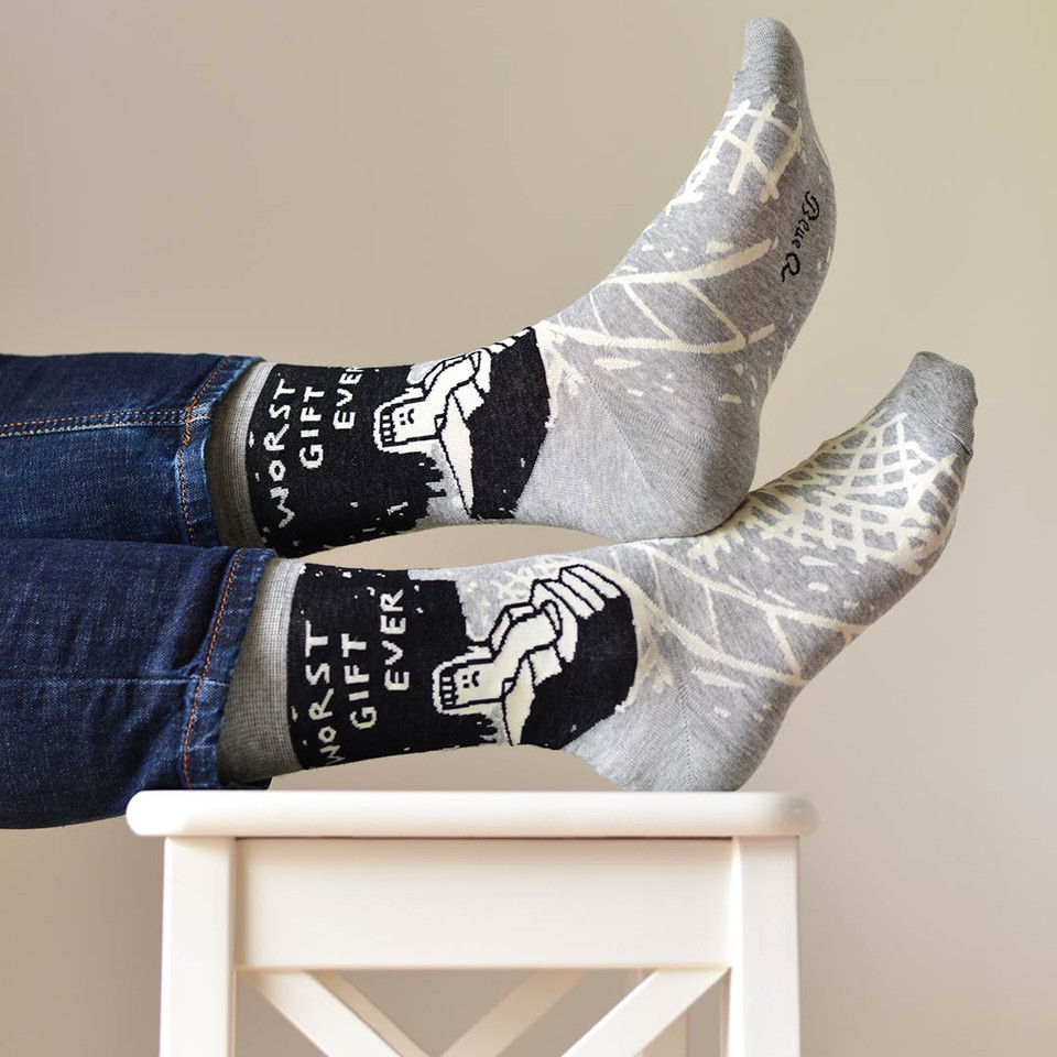 Blue Q Men's Socks 'Worst Gift Ever' | the design gift shop