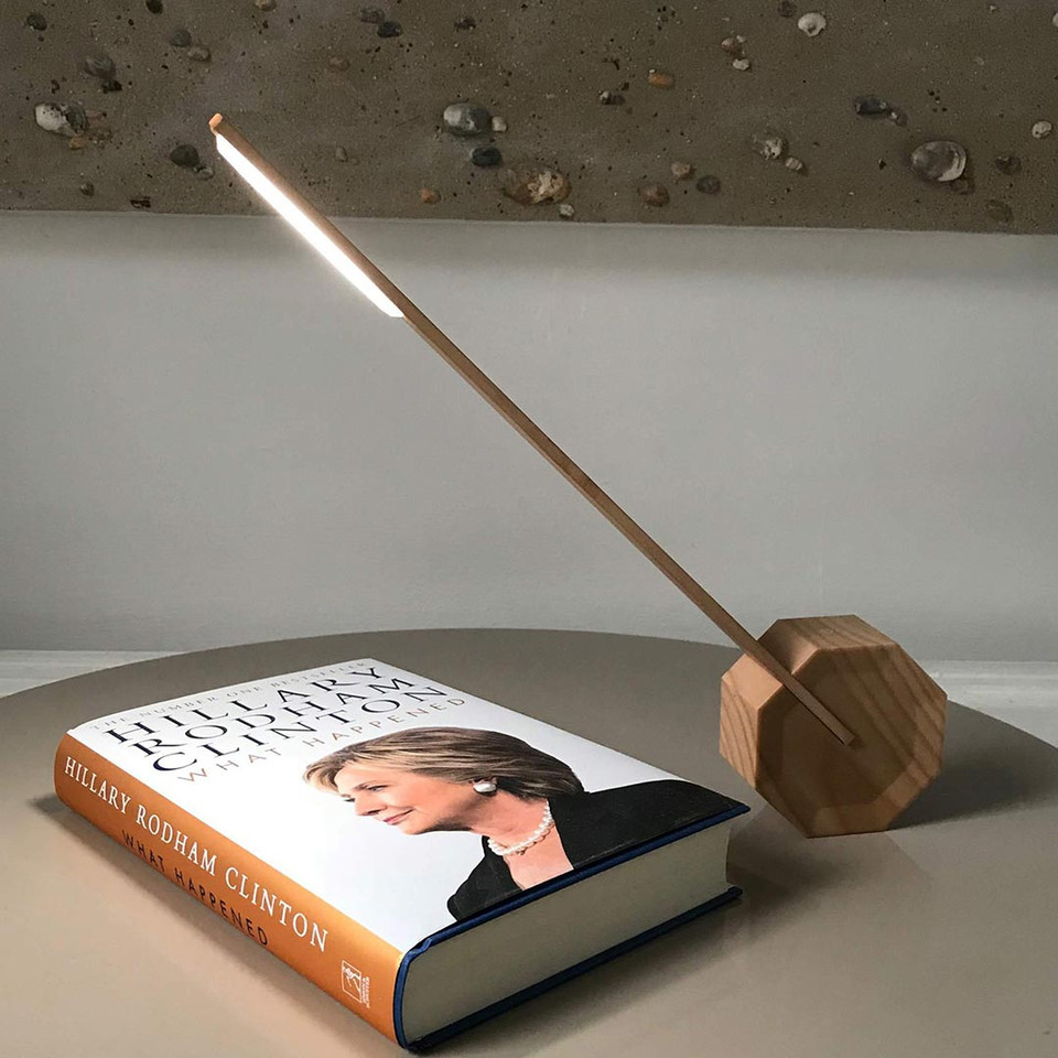 GINKGO Octagon One desk light Walnut | the design gift shop