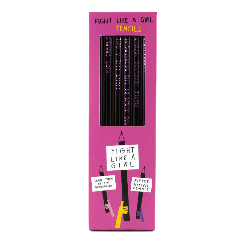 Fight Like A Girl Pencils from the Sharp & Blunt range by USTUDIO | the design gift shop
