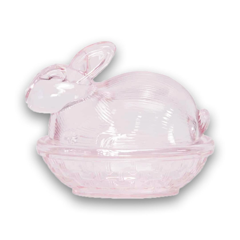 Pink Glass Easter Bunny | The Design Gift Shop