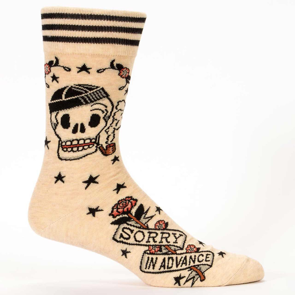 Blue Q Men's Socks 'Sorry In Advance' | the design gift shop