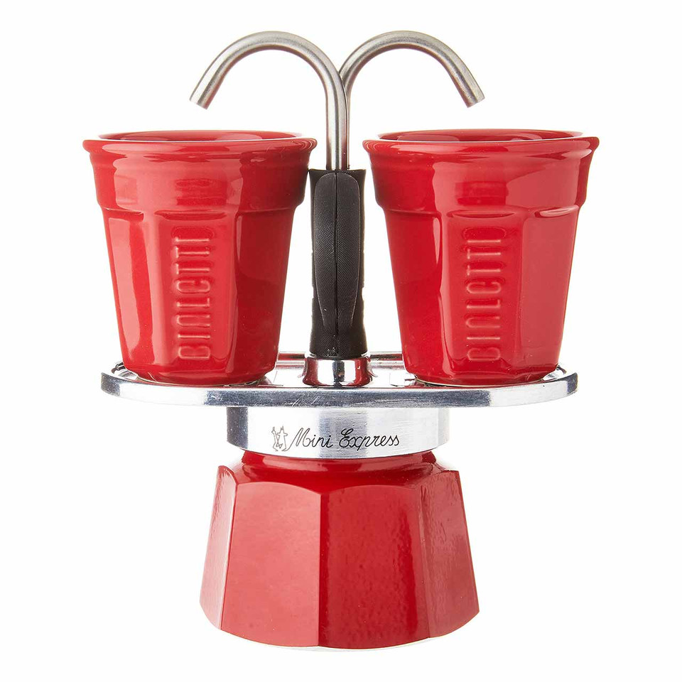 BIALETTI Mini Express 2 Cup Espresso Maker Set including 2 cups | The Design Gift Shop
