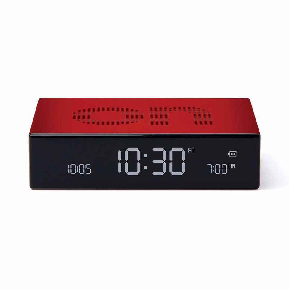 LEXON Flip Premium alarm clock Red | the design gift shop