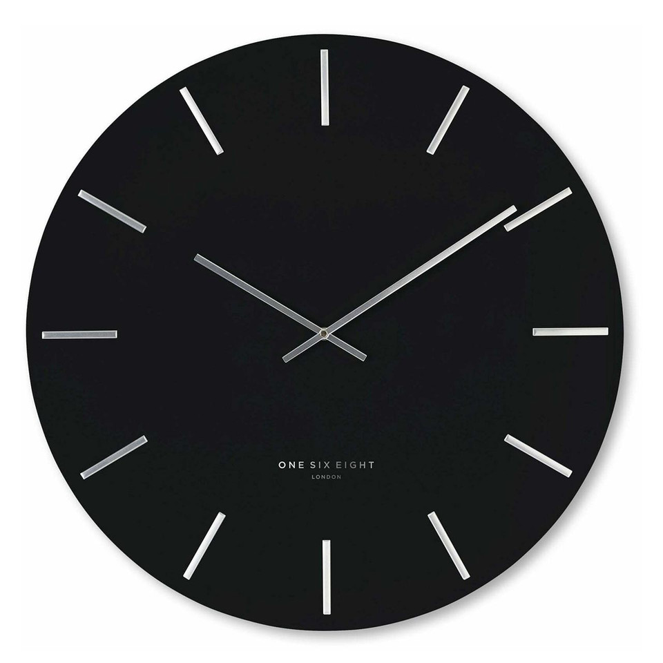 ONE SIX EIGHT LONDON silent wall clock LUCA black - Ø 40 x 3 cm | the design gift shop