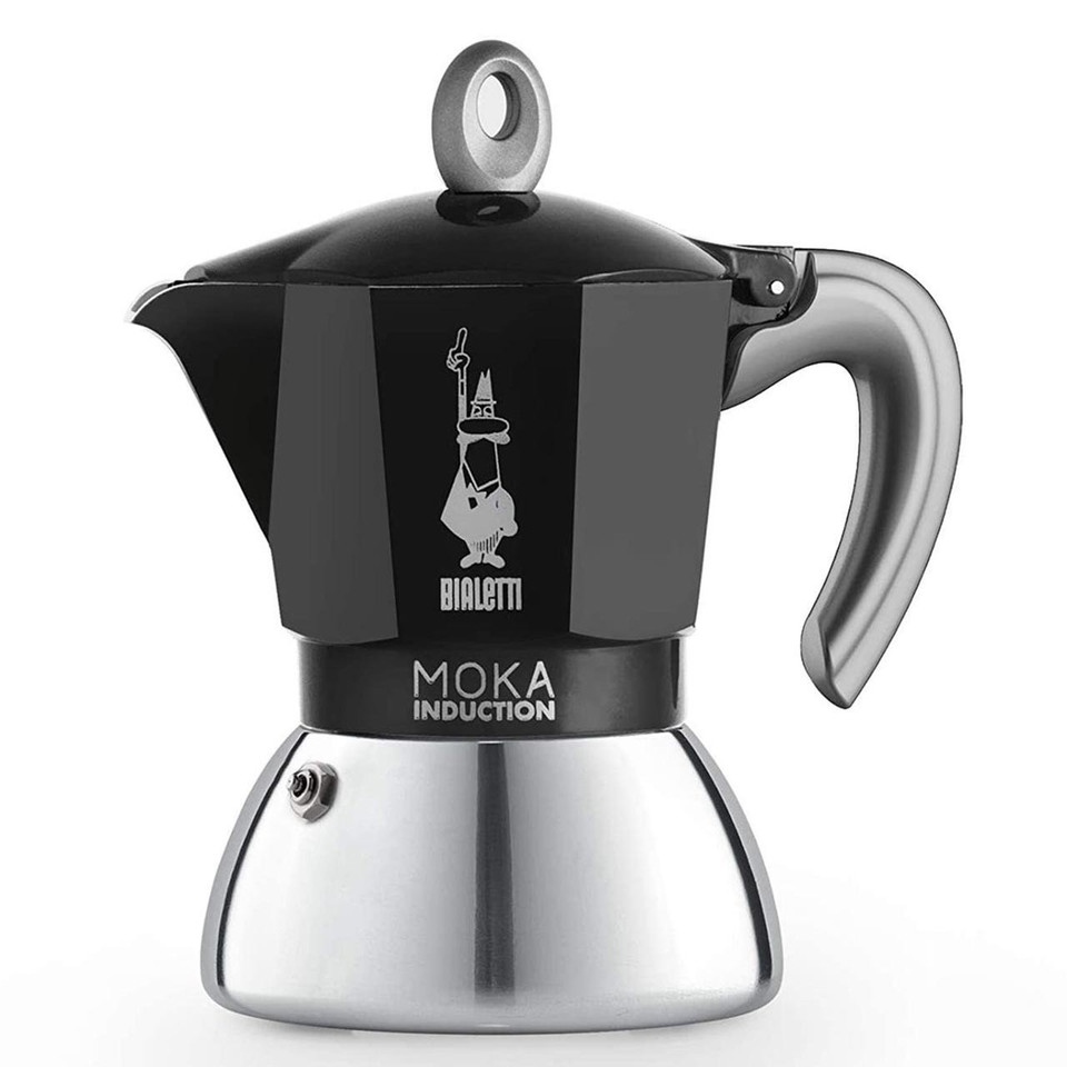 BIALETTI Moka Induction Black 4 Cup Espresso Coffee Maker | the design gift shop