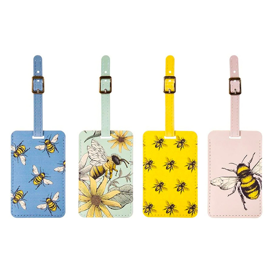 ISgift Assorted Luggage Tags Bees - 4 assorted designs | the design gift shop