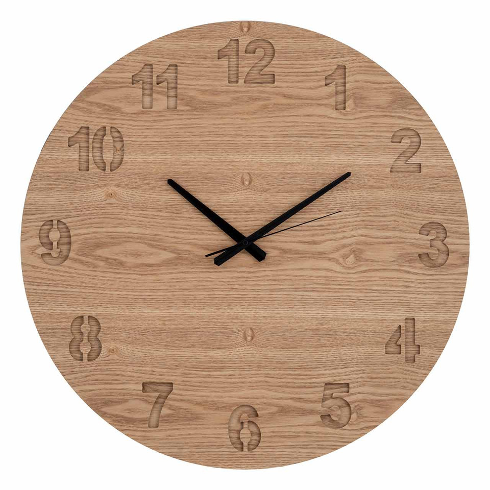 AMALFI Raye Wall Clock Natural - Ø 60 x 3.5 cm | the design gift shop