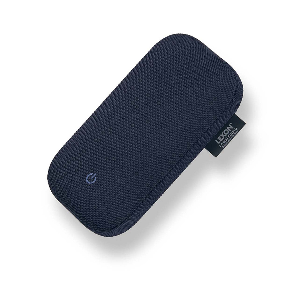 LEXON PowerSound Wireless Qi Power Bank & Speaker Dark Blue | the design gift shop