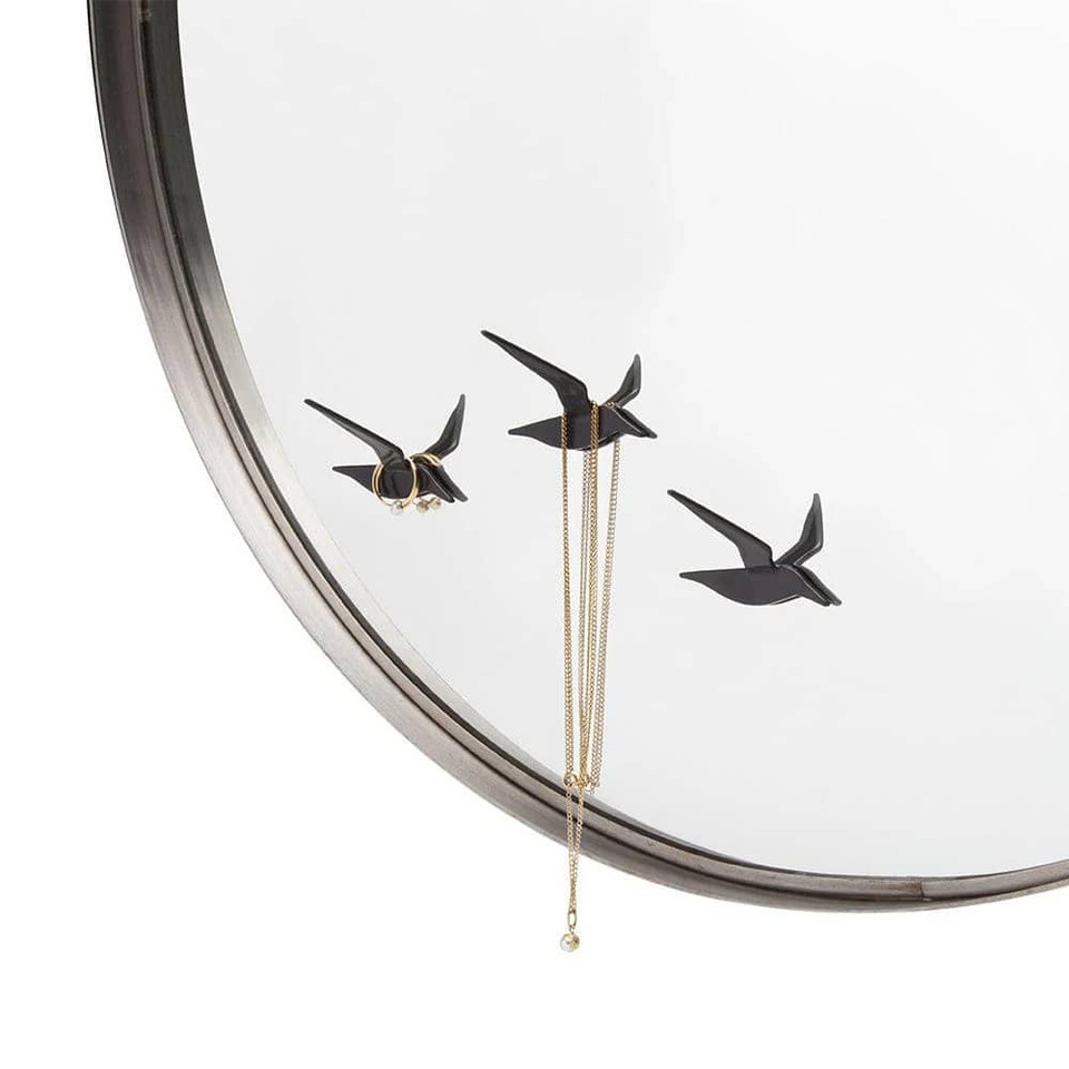 Jewellery Hanger Fly By by Monkey Business on round mirror | the design gift shop