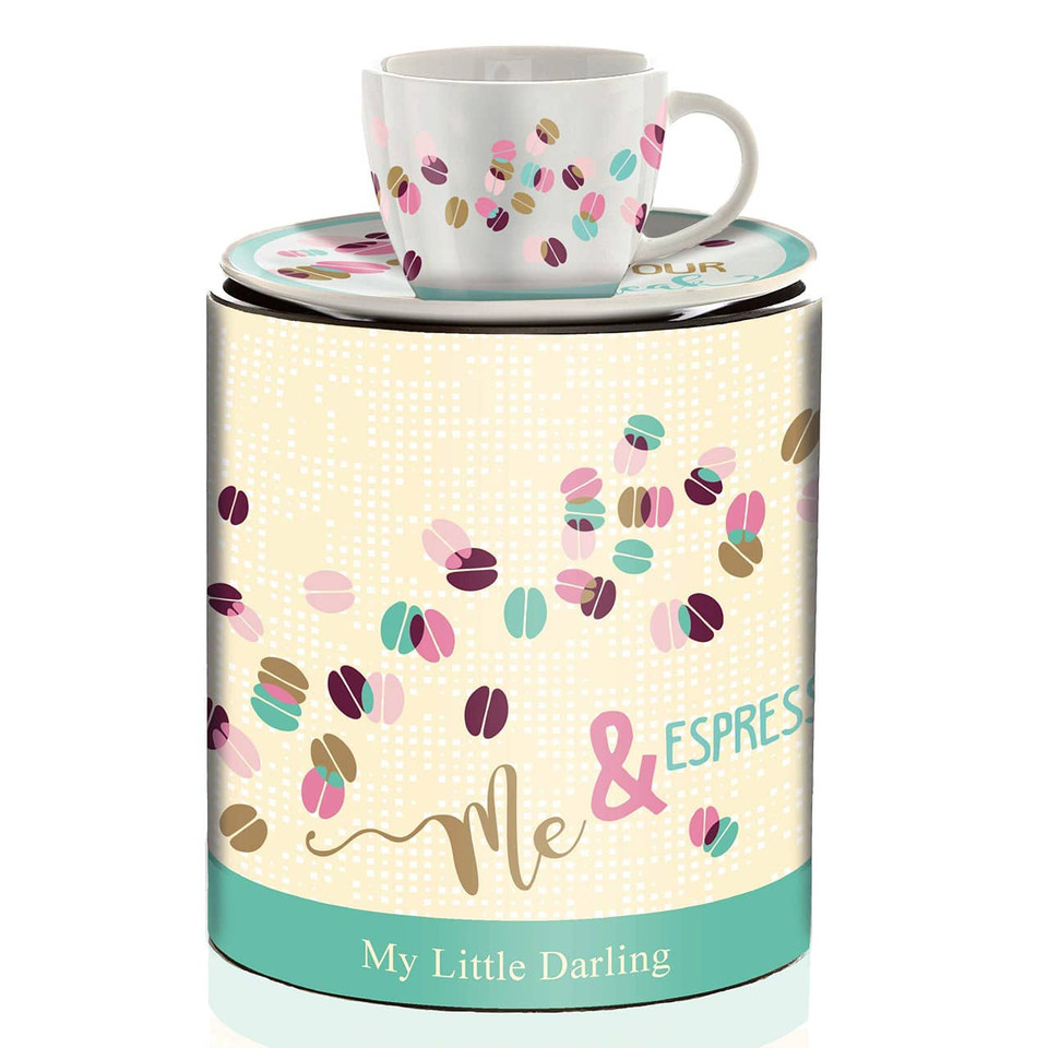 Ritzenhoff My Little Darling Me & Espresso cup and saucer set with gift tin. Shop it the design gift shop