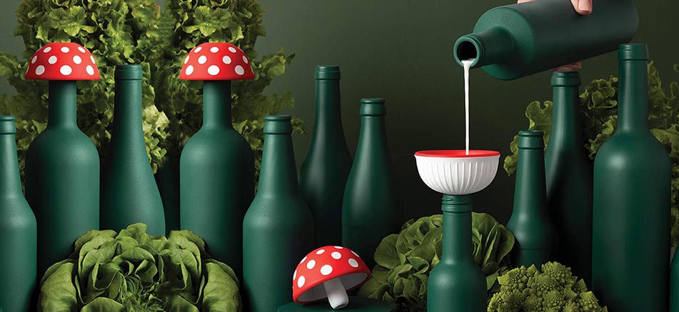 Magic Mushroom silicone funnel by Monkey Business
