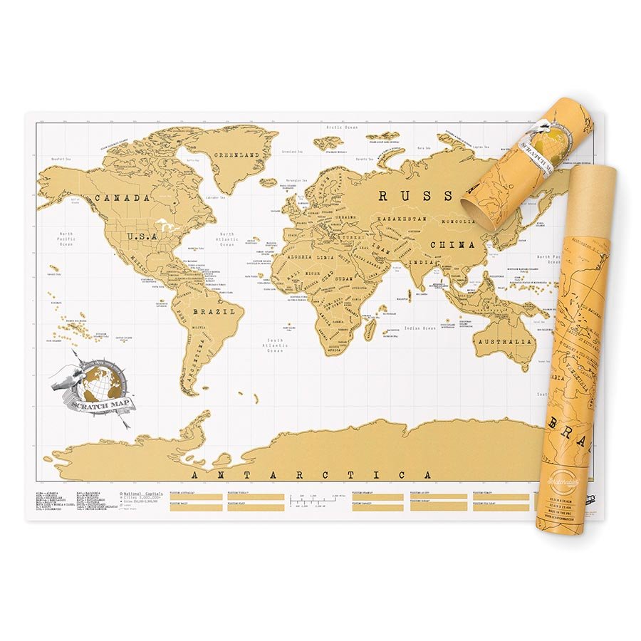 Large Scratch Off World Map | the design gift shop