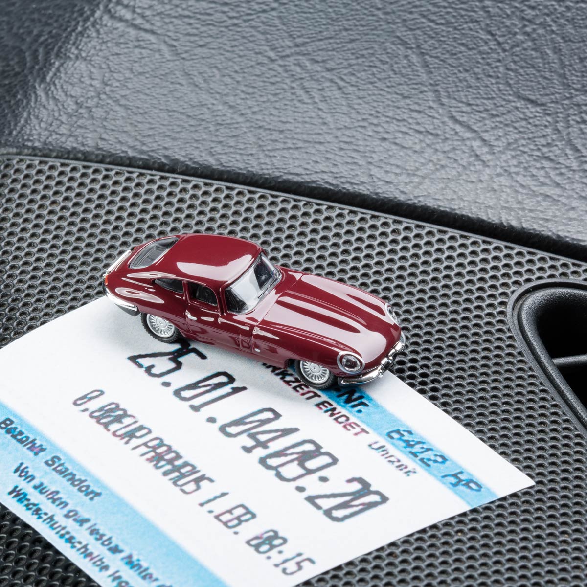 Jaguar E-Type die-cast with magnet as parking ticket holder | The Design Gift Shop