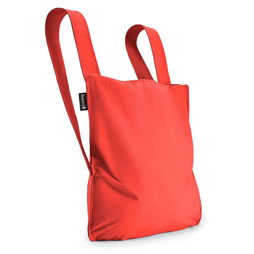 Red Notabag shopping bag and backpack | The Design Gift Shop