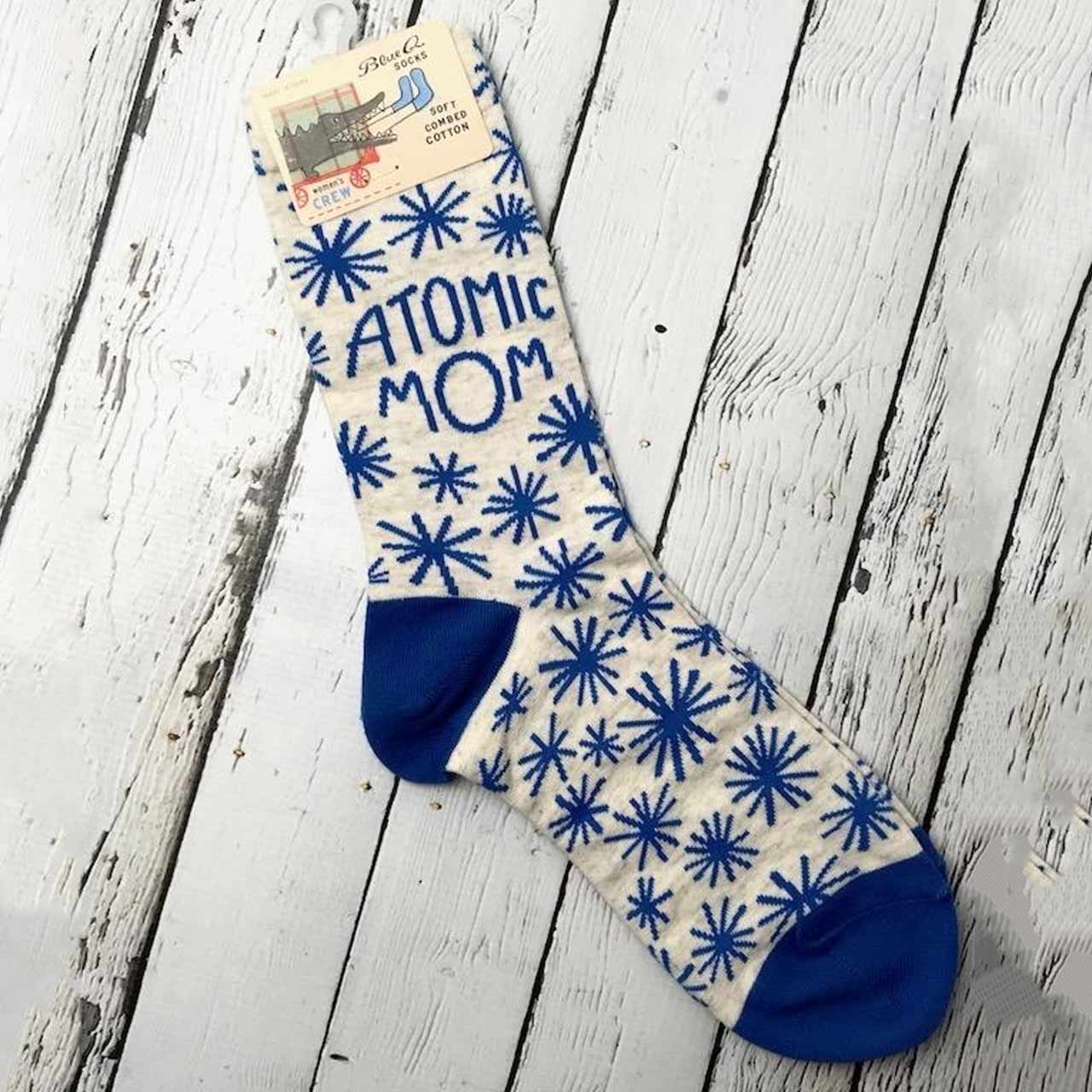 Blue Q Women's Socks 'Atomic Mom' | the design gift shop