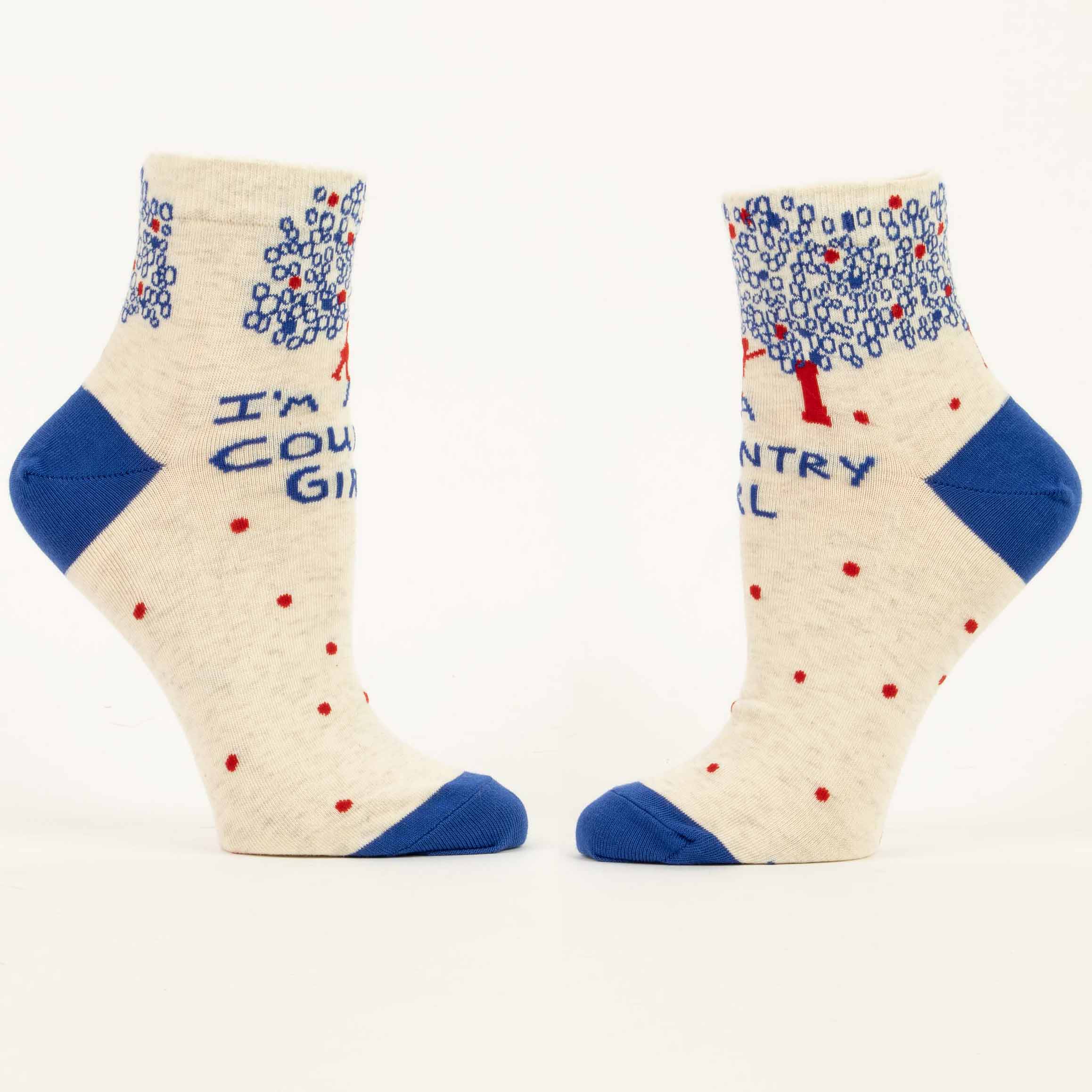Blue Q Women's Socks 'I'm A Country Girl' the design gift shop