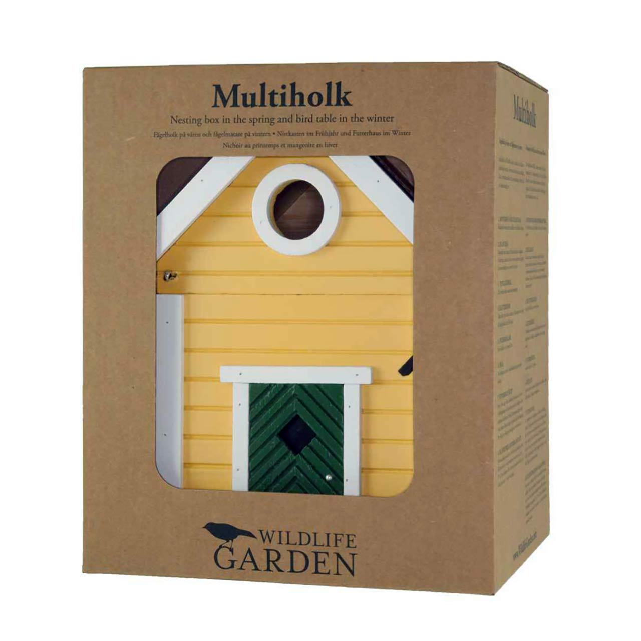 WILDLIFE GARDEN Bird Feeder & Nesting Box Yellow Cottage | the design gift shop