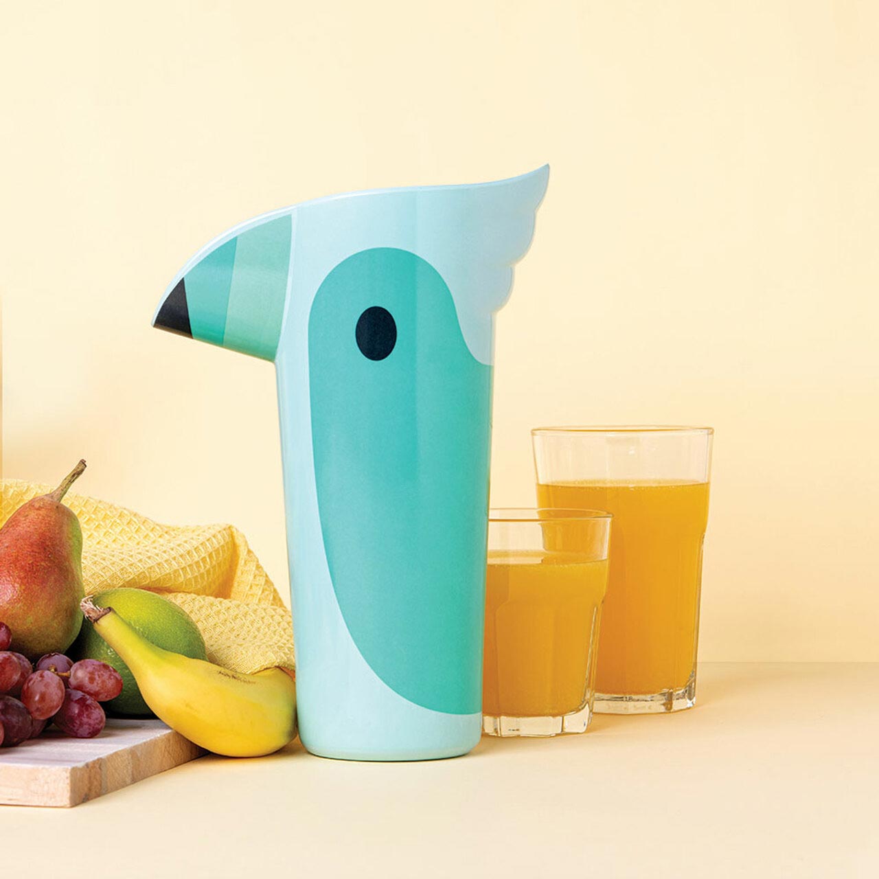 Toucan Polly Pitcher in Turquoise by Ototo | the design gift shop