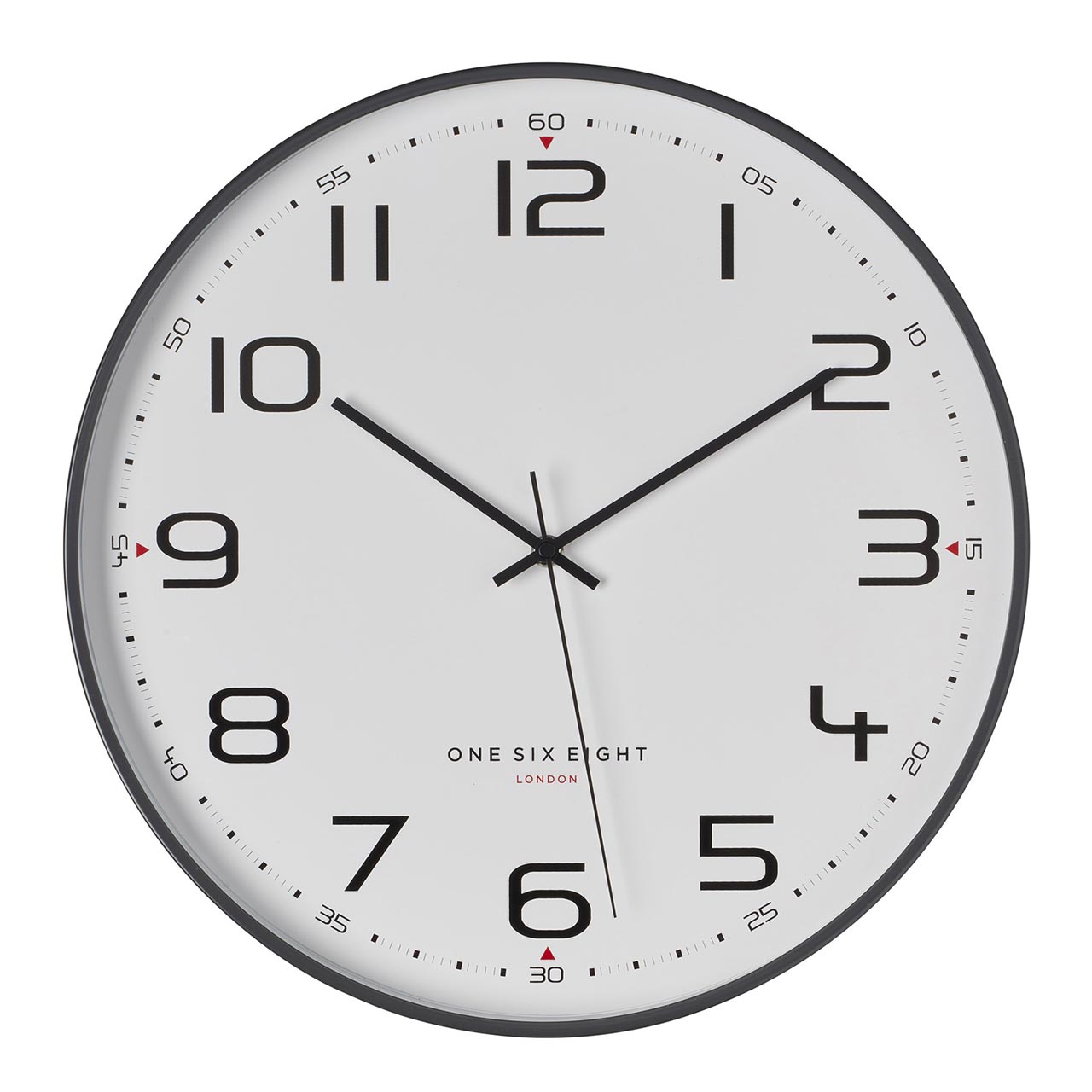 ONE SIX EIGHT LONDON silent wall clock CARMEN white/charcoal grey rim- Ø 40 x 7 cm | the design gift shop