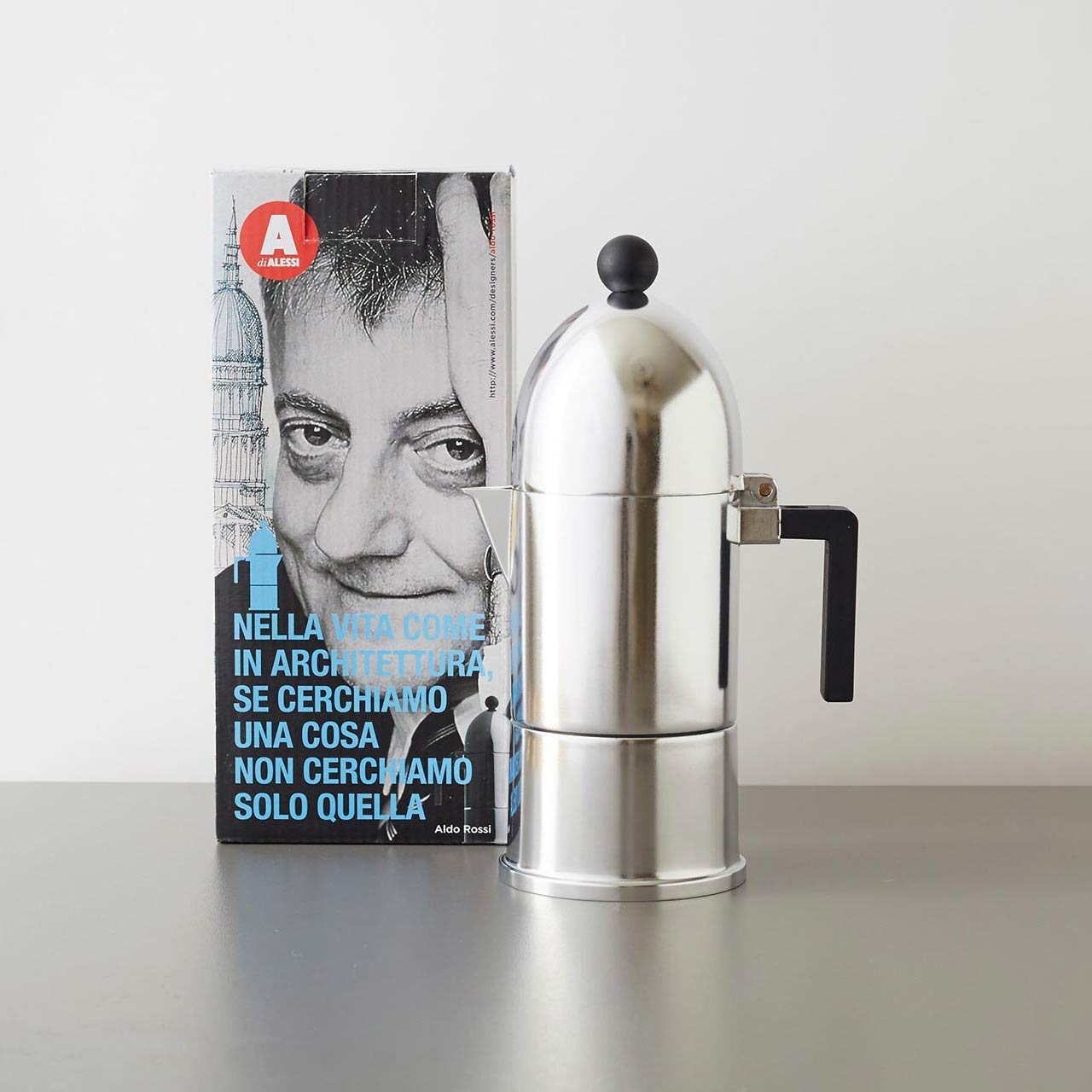 ALESSI La Cupola Espresso Coffee Maker 6 cup by Aldo Rossi | the design gift shop